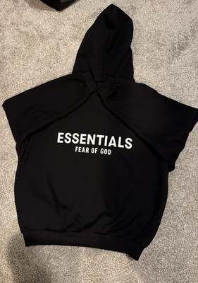 Black Fear of God Essentials Fleece Hoodie (FW24) Mens Size Small