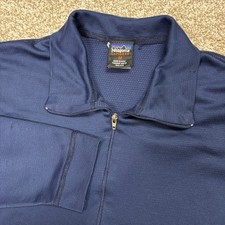 Vintage Patagonia Capilene 1/4 Zip Pullover Mens Medium Base Layer Blue USA Made
