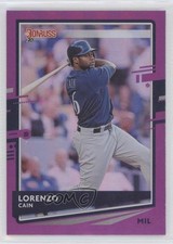 2020 Panini Donruss Holo Purple Lorenzo Cain #80 9bp
