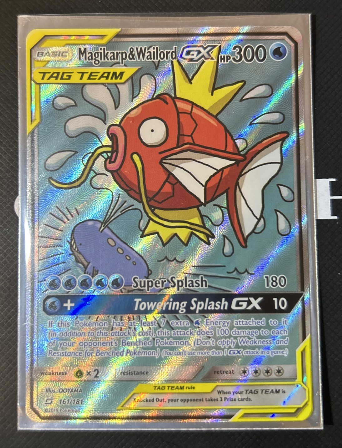 Magikarp & Wailord GX (Alternate Full Art) 161/181 Sm-Team Up Holo