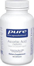 Pure Encapsulations Ascorbic Acid Capsules - 1,000 mg 90 Count (Pack of 1) 