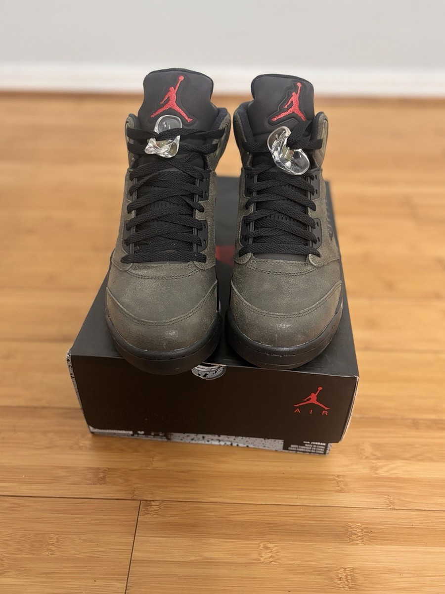 Jordan Air Jordan 5 Retro Fear 2013 High Top Sneaker Sequoia Olive
