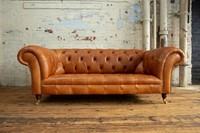 Chesterfield Sofa Samt Dreisitzer Design Sofas Polster Couchen Couch Samt 220Cm