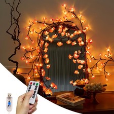 Cherry Blossom Vine Lights W/ Remote 4FT 48 LED Pink Flower Willow Vine Lights