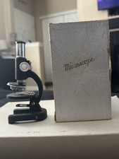VINTAGE 8" MINI-MICROSCOPE JAPAN Works With Box
