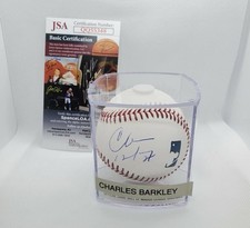 Charles Barkley Signed Baseball Rawlings Official Major League JSA COA