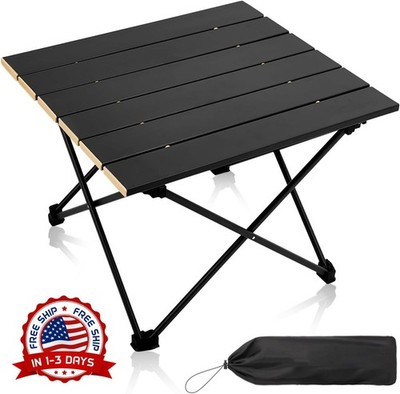 Mesa de camping plegable ultraligera,compacta y portátil con bolsa de transporte