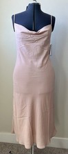 Show Me Your Mumu Verona Cowl Bridesmaid Slip Dress Dusty Blush Crisp, NWT$168 S