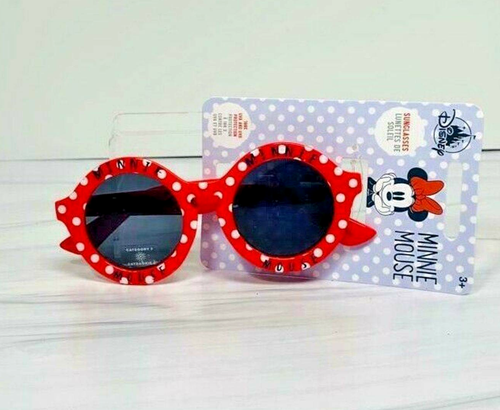 Disney Store Girls Minnie Mouse Pool Sunglasses Red All Over Polka Dot One Size - Picture 4 of 5