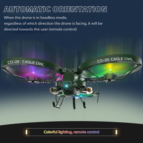 Remote Control Drone with Camera 480P 2.4GHz RC Quadcopter with LED Lights F0D7 - Picture 3 of 8