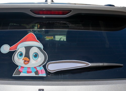 Rear Vehicle Car Window Moving Animated Wiper Blade Tag Decal - Windshield Decal - Picture 5 of 42