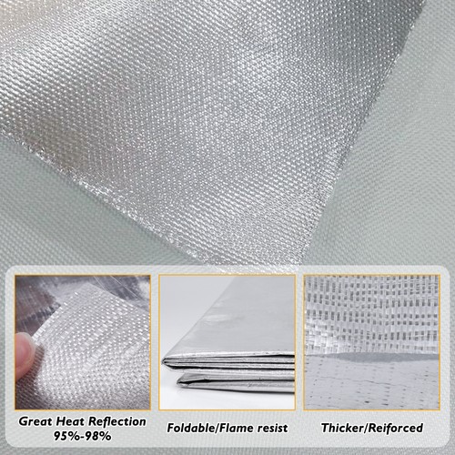 Thermal Barrier Heat Shield Aluminum Foil Fiber Glass High Temp Resist Materials - Picture 5 of 19