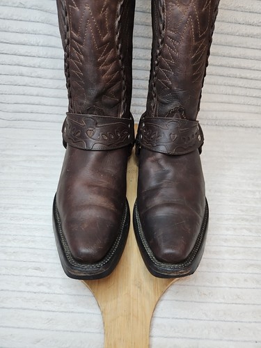 Grinders Herren Galveston Spitz zulaufend Braun Leder Stiefel Größe UK9 Bitte Lesen