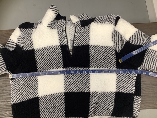 Womens Unbranded Buffalo Check Fleece Pullover Size Small - Picture 3 of 4