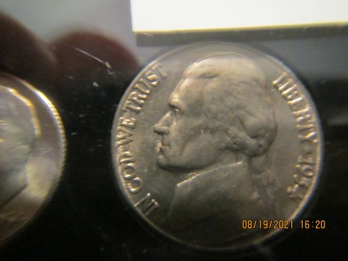 $ 1954 S SILVER 50c 25c 10c US MINT SET 5 Coins Plastic NICE CAPITAL HOLDER 2 - Picture 6 of 9