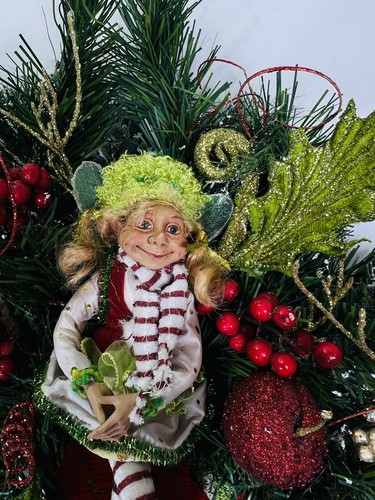 Handgefertigte dekorative 25 "Weihnachtsstrumpf 10" MARK ROBERTS Magic Pixie Figur - Bild 3 von 13
