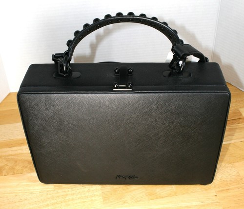 NEU! Nasty Gal Damen Boxx Xl Nieten Umhängetasche Vegan Leder ~ Jet Black - Bild 11 von 15