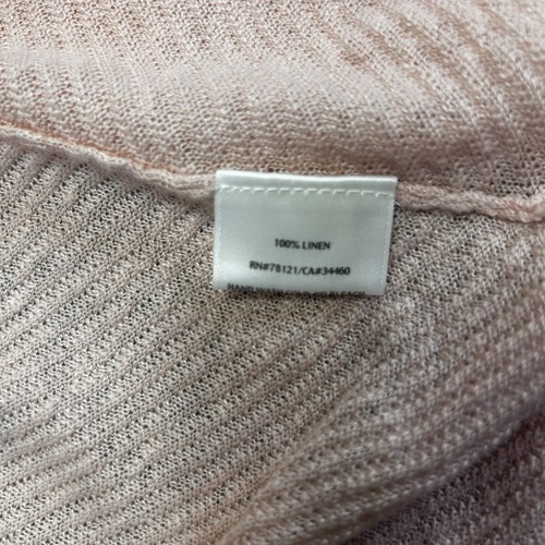 Eileen Fisher 100% Linen Light Pink Waterfall Open Cardigan Sweater Size L - Picture 5 of 8