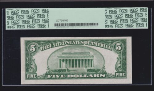 US 1934A $5 FRN San Francisco FR 1957-L PCGS 58 PPQ V Ch AU (255) - Picture 2 of 2