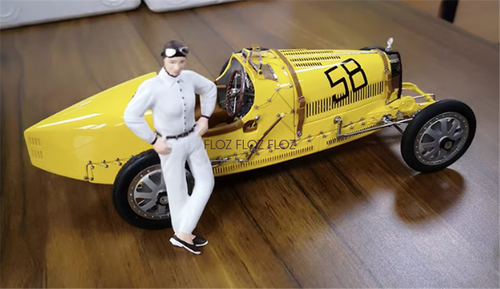 for CMC for Bugatti for Type 35 for Grand Prix #58 yellow 1:18 Truck Pre-built - Picture 6 of 8