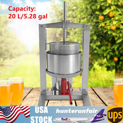 Fruit Press Crusher Grinder Apple Juice Wine Cider & Hydraulic Jack Fruit Press