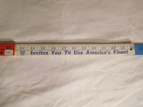 RARE! Mississippi Sharkey Oil Co. & Your Phillips 66 Dealer Red/White/Blue RULER - Picture 5 of 7