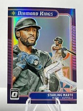 2021 Donruss Optic STARLING MARTE Marlins Diamond Kings #17 Silver Prizm - MINT!