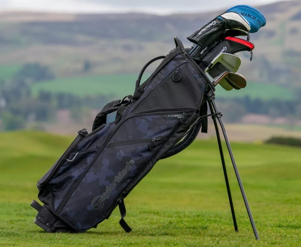 TaylorMade FlexTech Lite Stand Carry 4-Way Golf Bag Black/Camo New in Box #90418