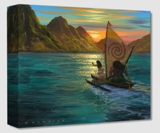 Disney Fine Art Treasures On Canvas Collection Sailing Into the Sun-Moana 
