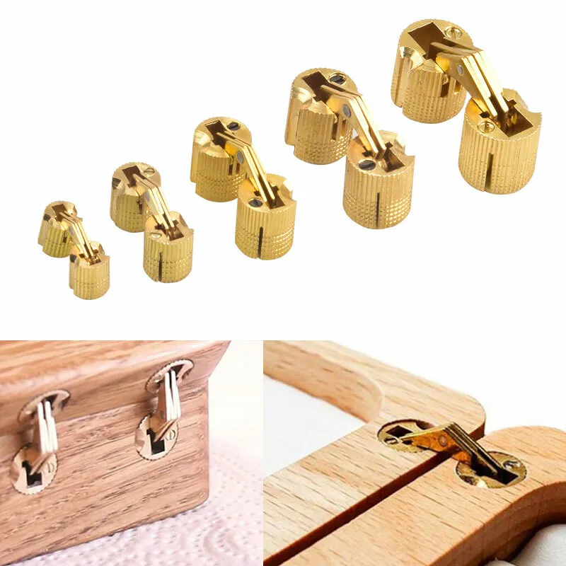10Pcs Jewelry Box Small Box Hidden Hinges Hardware Supplies Brass Invisible  Wooden Case 1 Inch – the best products in the Joom Geek online store