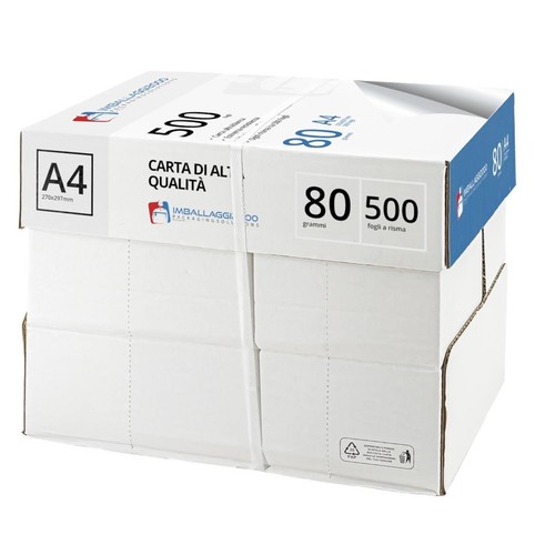 Risma Carta A4 per Stampante, 5 Risme da 500 Fogli di Alta Qualità ( 5x500 ) - Foto 6 di 6