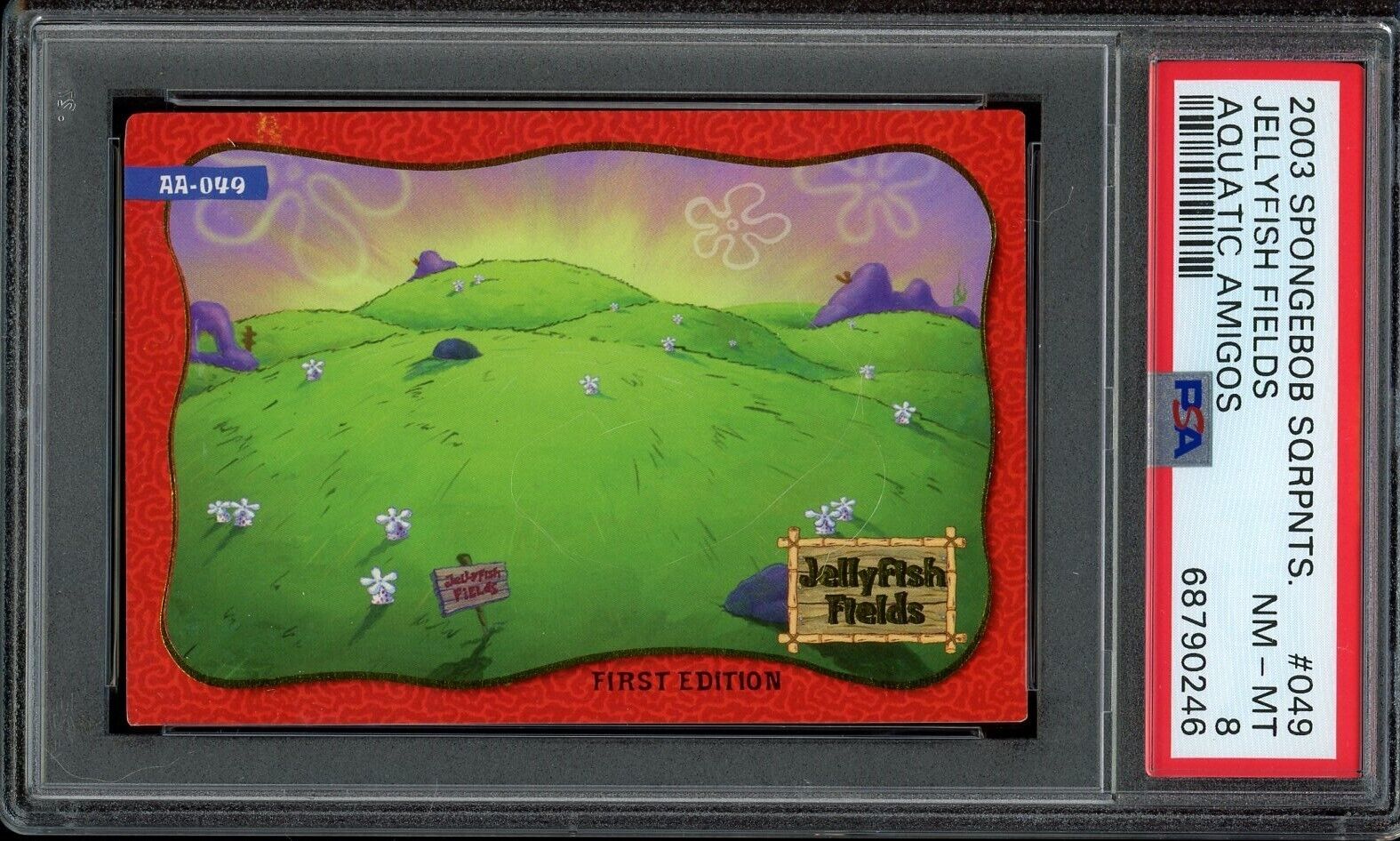 2003 UD Spongebob Squarepants Aquatic Amigos Squidward Gold Rare PSA 9  AA-041