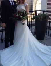 Madison James Gently Used Wedding Dress Size 8