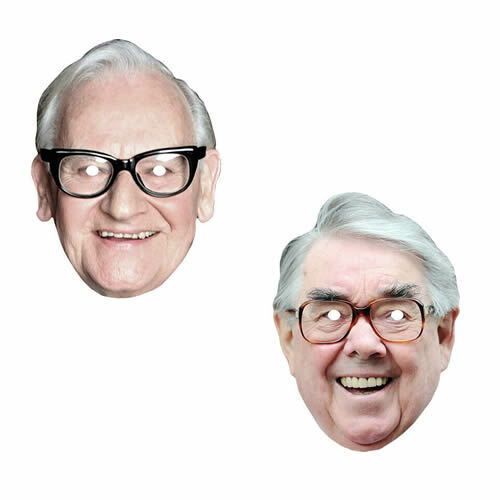 The Two Ronnies Celebrity Card Face Mask - Ready To Wear - Fancy Dress - Picture 1 of 4