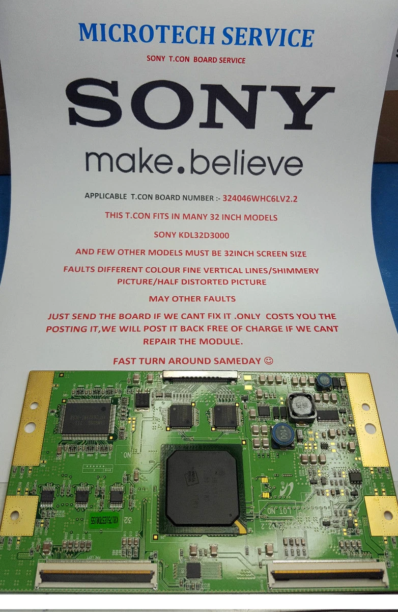 Carte T-Con + Câbles LVDS Pour écran Sony KDL-32BX421 – Réf. YS1046.002501 – Occasion Fonctionnelle