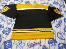 Vintage Wilson 1960s-1970s Hockey Jersey Blank Black Boston Bruins Youth Boys M