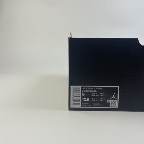 Nike Air Jordan 12 Retro Cherry Uomo TAGLIA 42.5 Scarpe Basket Nuove CT8013-116 - Foto 8 di 8