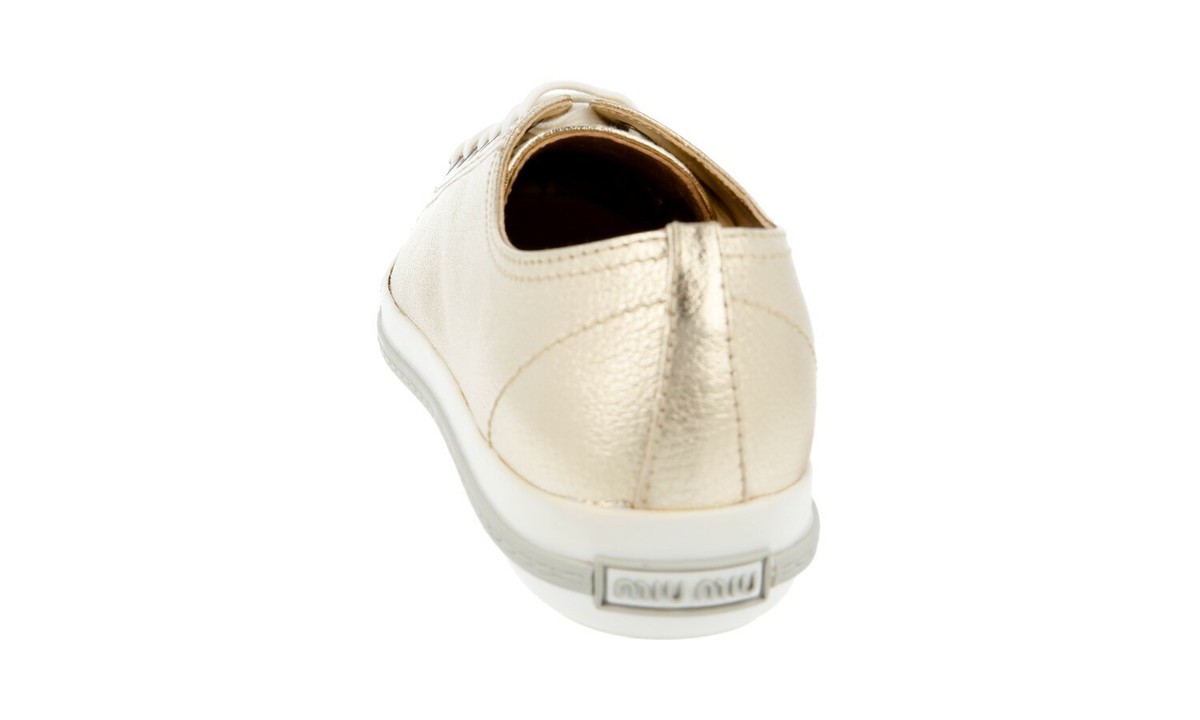 MIU MIU by PRADA CRYSTAL SNEAKERS BLING SHOES 5E8557 GOLD | eBay