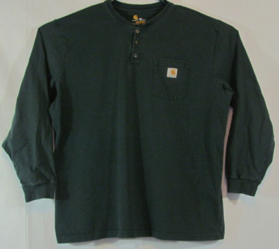 Carhartt Long Sleeve T-Shirt Men's Size 2XL Green