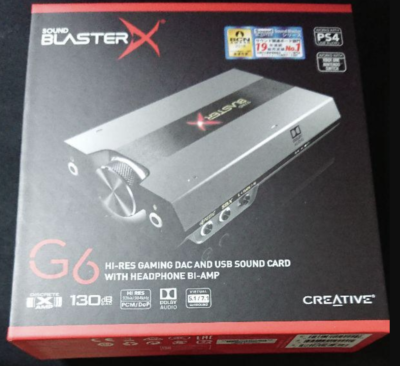 【美品】CREATIVE SBX-G6 Creative Sound BlasterX G6 7.1 External USB Sound Card for