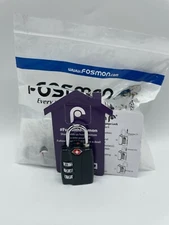 Fosmon TSA Approved Cable Luggage Locks Alloy Body, Release Button, 3 PACK