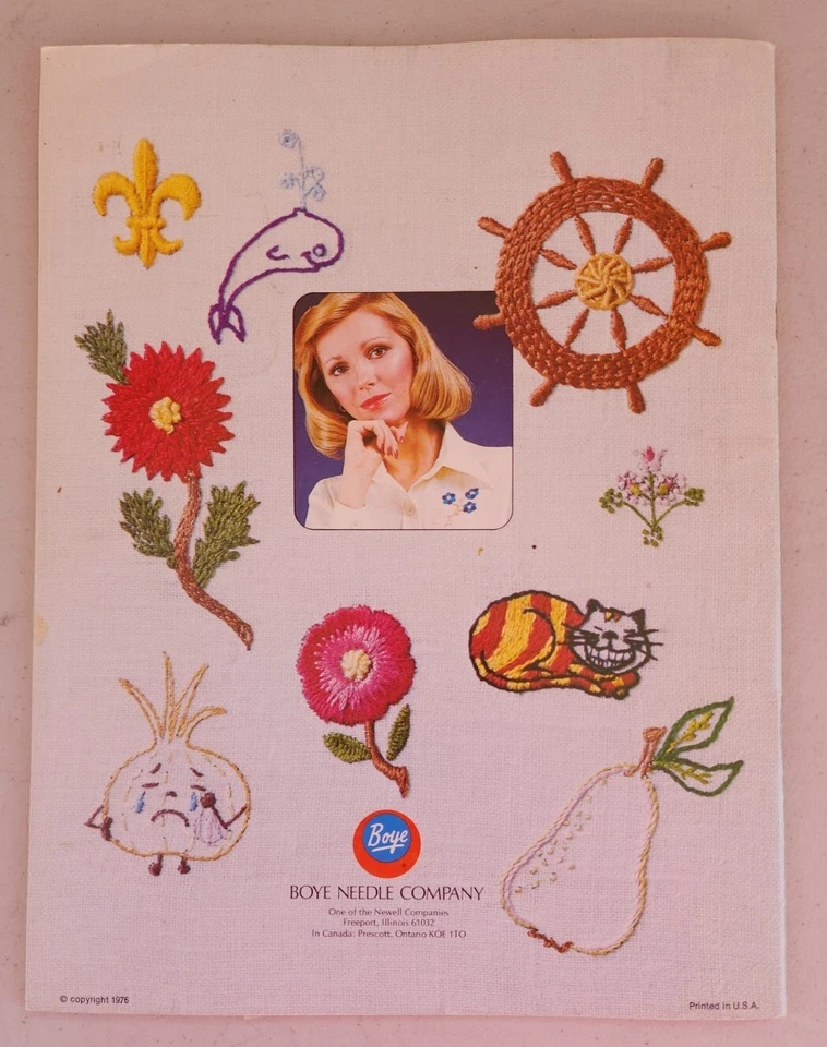 VTG 1975 I Taught Myself Embroidery Book 110 Transfers Mushrooms Anthropomorphic - Image 2 of 4