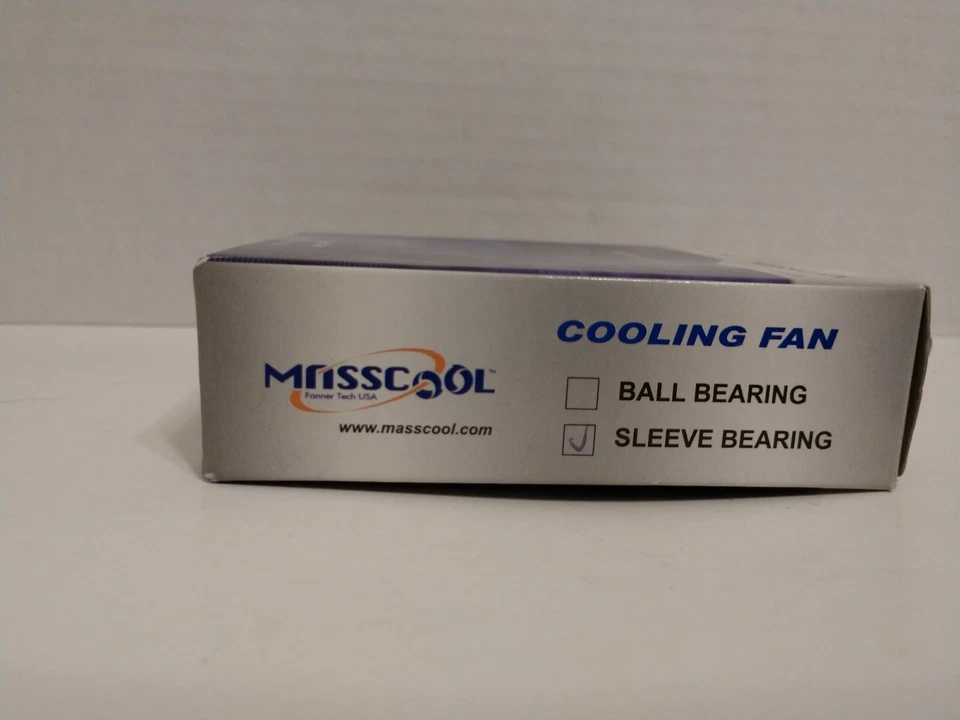 Masscool FD08025S1M3/4 3/4-Pin Sleeve Bearing 80mm Computer Case Fan (Black) - Image 2 of 4