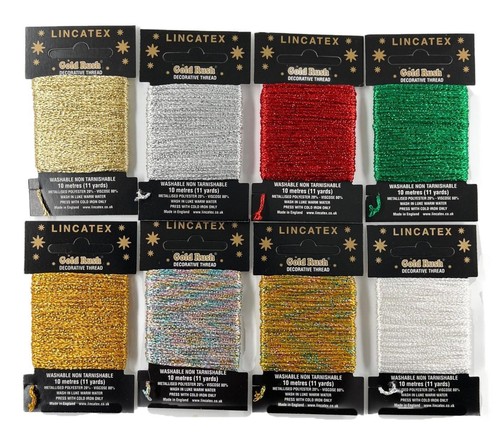 Lincatex gold rush - Metallic thread in Christmas colour packs (4pks & 8pack) - Picture 4 of 4