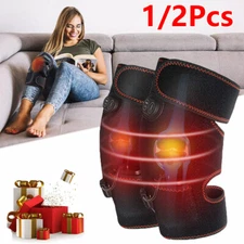 Pain Relief Electric Heating Vibration Knee Joint Pad Brace Leg Therapy Massager