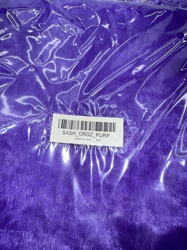 35 Purple Chair Sashes Bows Sheer Ties Wedding Banquet Party Decor 104" x 6.5" - Picture 5 of 6