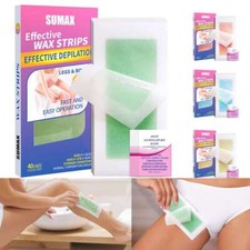 20PCS Hair Removal Paper Double Sided Cold Wax Strips Body Depilatory Patch Skin