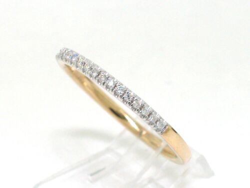 Anillo de memoria brillante 585 oro amarillo 14K 19 brillantes total 0,10ct Wesselton - Imagen 2 de 6