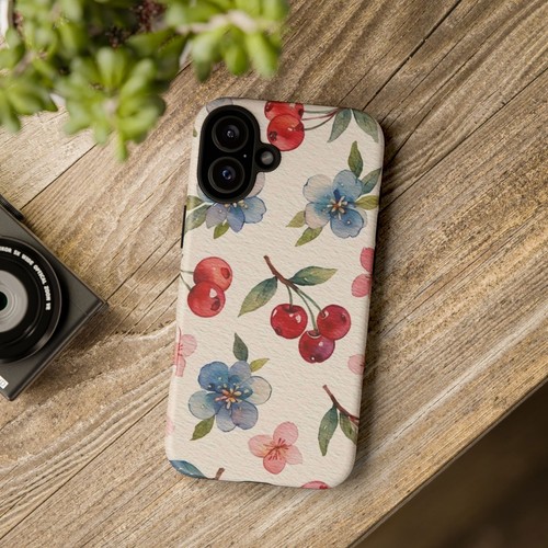 Cherry & Floral Phone Case, Cute Flower & Fruit Cover | X61 - 第 29/272 張圖片