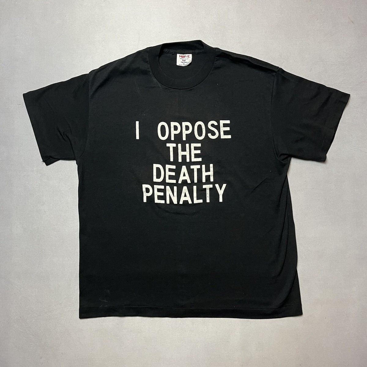 Vintage 90s I Oppose The Death Penalty Single Stitch T Shirt USA